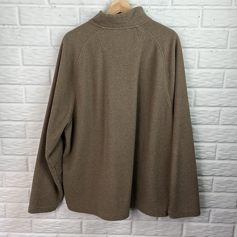 L.L. BEAN QUARTER ZIP PULLOVER TAN FLEECE LONG SLEEVE VERY WARM SZ XXL - Picture 6 of 14
